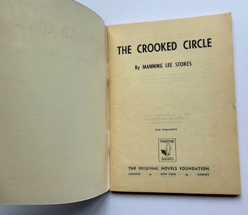 Phantom THE CROOKED CIRCLE Australian pulp fiction book 1950s-61
